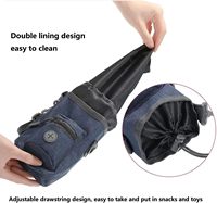 Pochette portable d'entraînement pour animaux de compagnie avec distributeur de sacs à crottes Sac de friandises portable pour chiot ou chaton Entraînement en plein air et voyage