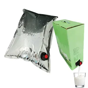 Aluminum Foil Laminated Plastic Wine Catering Pack Packaging Storage Bag In Boxes Spout Pouch Packaging bag making machine