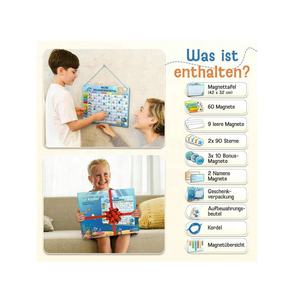 Tabla de recompensas para niños con sistema de recompensa de imanes 280 para responsabilidad ADHD ayuda individualmente ajustable azul - Product Image 6