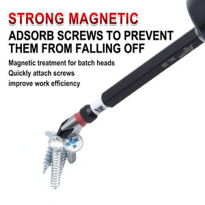 Embout de tournevis électrique à tête unique 50/100/150/200/300MM en alliage S2 résistant aux chocs, revêtement magnétique puissant antirouille, cruciforme - Product Image 4