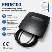 FDX-B RFID Animal Reader with Automatic Tuning Function 134.2kHz ISO11784/5 Fixed Reader RS485 PC Software Livestock Manage OEM
