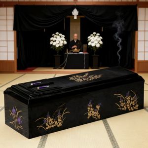 Оптовая Продажа с фабрики черные японские деревянные окрашенные гробы - Product Image 3