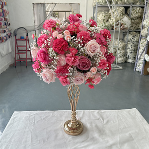 IFG belle petite boule de fleurs roses roses chaudes pour la décoration de centres de table de mariage - Product Image 5