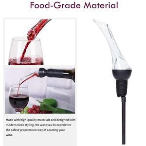<span class=keywords><strong>Aérateur</strong></span> <span class=keywords><strong>de</strong></span> <span class=keywords><strong>vin</strong></span> <span class=keywords><strong>professionnel</strong></span> 2-en-1 avec bec verseur, décanteur durable et écologique au design classique pour une aération instantanée - Product Image 3