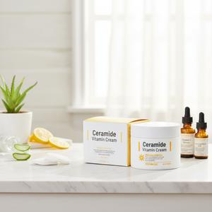 Crema Facial K-Beauty con Vitamina C, Ácido Hialurónico, Niacinamida 100ml, Fórmula Hidratante e Iluminadora, Glicerina, Aloe Vera, Vitamina E - Product Image 3