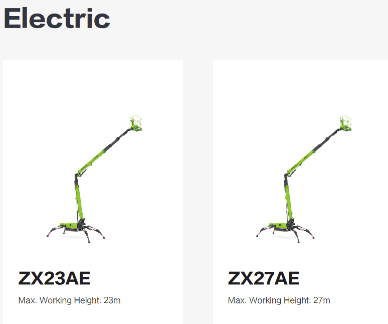 Product Spider Lifts Electric ZOO-/MLION ZX23AE Lithium