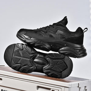 รองเท้ากีฬา วัสดุเนื้อละเอียดพิเศษ รองเท้าลำลองผู้ชาย รองเท้าวิ่ง แฟชั่น พื้นหนา แบบผูกเชือก รองเท้าวิ่งสำหรับผู้ชายและผู้หญิง - Product Image 3