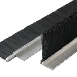 Custom H Aluminium Base Nylon Afdichting Deur Bodem Vegen Strip Borstel