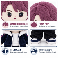 Poupées en peluche personnalisées CE CPC de haute qualité OEM ODM pour stars Kpop et groupes de garçons, jouets en peluche coréens pour bébés, faible MOQ, logo personnalisé