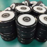 Roulement personnalisé 6000 en plastique enduit 10x64x18mm, roulement à billes silencieux en POM/Nylon pour portes coulissantes et convoyeurs