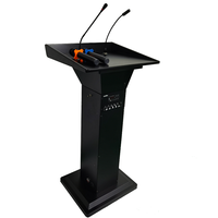 Pupitres et tribunes en métal et en bois, pupitre d'église avec amplificateur intégré, microphones sans fil pour une utilisation en classe scolaire