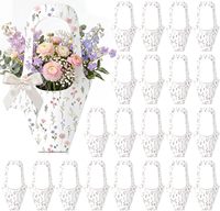 Sacs cadeaux en papier kraft avec poignées longues, rubans pour bouquets, cartes de vœux - Mariages, baby shower