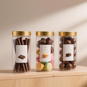 Wholesale Food Grade 8oz 100g 120g 150g 200g 250g 300g 400g 500g PET <b>Plastic</b> <b>Jar</b> with Gold Screw Lids - Product Image 5