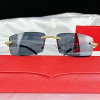 Gafas de Sol Cuadradas con Diamantes de Imitación Carter de Lujo 2025 Lentes de Moda para Hombre