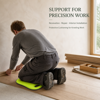 Tapis de genouillère OEM pour le travail et le jardinage, coussin en mousse à mémoire de forme avec poignée de transport, surface en tissu imperméable et résistant à l'usure