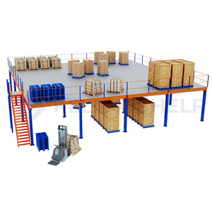 Nhiệm vụ nặng nề tầng lửng Hệ thống giá thép gác xép nền tảng gác mái kho lưu trữ đa cấp Kệ thiết kế tùy chỉnh - Product Image 5