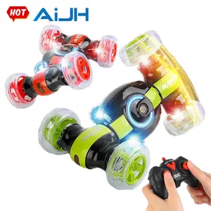 AiJH Remote Control Toy RC Racing 4WD Rolling Tumbler Car 360 Degree Rotating Spin Battery Operated RC Twist Toy