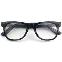 G6036 Vente en gros de montures de lunettes rétro noires pour hommes et femmes, montures de lunettes en acétate faites à la main, lunettes optiques personnalisées spécialisées