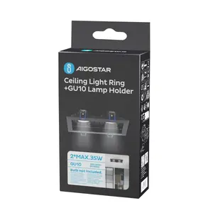 Anneau lumineux de plafond avec douille GU10, idéal pour l'éclairage décoratif et fonctionnel dans les foyers et les bureaux. - Product Image 1