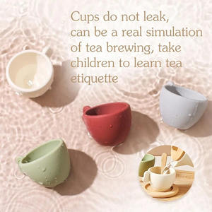 Nuevo Juego de Té de Madera para Niños, Juguete de Cocina Educativo para Jugar <span class=keywords><strong>a</strong></span> las Casitas - Product Image 5