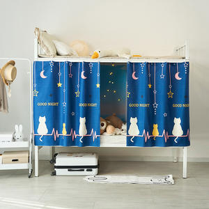 한쪽 침대 커튼 디지털 인쇄 1.2m 높이 아이 성인 싱글 로프트 침대 캐노피 위아래 침대 커튼 - Product Image 4