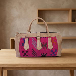 Sac de voyage unisexe de luxe classique en cuir véritable de haute qualité, élégant, avec poignée souple et fermeture éclair intégrée - Product Image 1