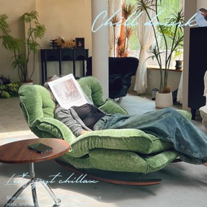 Sillón Reclinable Plegable de Tela de Franela para una Persona, Sillón de Salón - Product Image 1