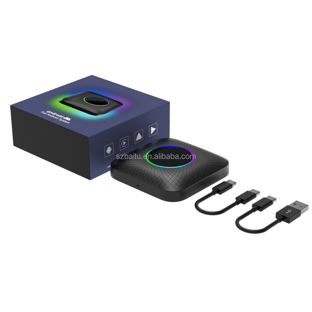 8GB 128GB CarPlay Ai Box Android 13 Tbox Led Ambient Wireless CarPlay Android Auto Adpater Carplay Box with Android App