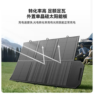 Demda 200W Portable <b>Solar</b> Folding <b>Panel</b> Black Outdoor Camping Charging <b>Panel</b> - Product Image 3