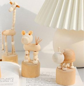 Hot phong cách uốn cong động vật bằng gỗ Đồ chơi linh hoạt mầm non học tập Montessori Đồ chơi giáo dục - Product Image 4