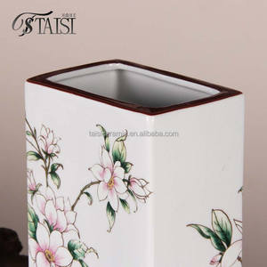 Florero con forma <span class=keywords><strong>de</strong></span> <span class=keywords><strong>libro</strong></span> pintado a mano V290, jarrón <span class=keywords><strong>de</strong></span> mesa <span class=keywords><strong>de</strong></span> porcelana <span class=keywords><strong>de</strong></span> cerámica tradicional china para el hogar - Product Image 5