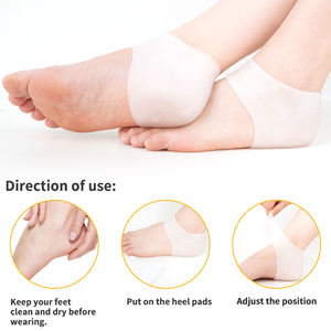 महिला पैर की देखभाल के लिए सिलिकॉन जेल इनसोल्स एड़ी और टखने की देखभाल के लिए टखना और टखने वाली आस्तीन बागानों के लिए - Product Image 5