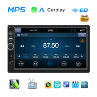 Autoradio Podofo 2 Din pour voiture, écran tactile 7 pouces, autoradio stéréo, Carplay, Android Auto, BT, FM, USB, AUX, SD, lecteur MP5 pour voiture 7018C