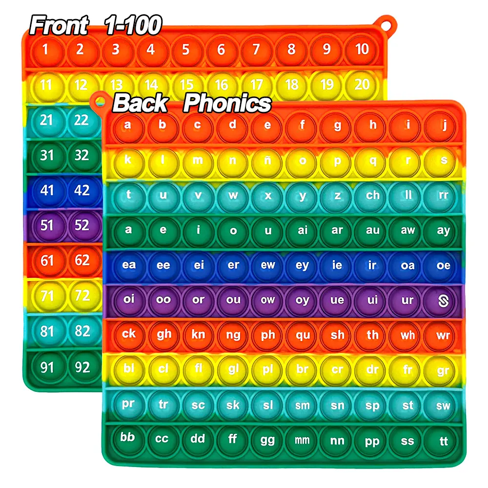 フォニックス1-200カウント数9x9乗算数学ポップおもちゃゲームアルファベット文字学習練習子供のための文房具