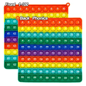 Phonics 1-200 Counting Numbers 9x9 Multiplication Math Pop Toy Games Alphabets Letters Learning Practice Stationery for Kids