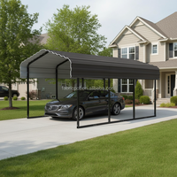 Abri de jardin multi-usages en métal pour voiture, abri de stockage, garage, abri de stationnement avec structure en tubes d'acier