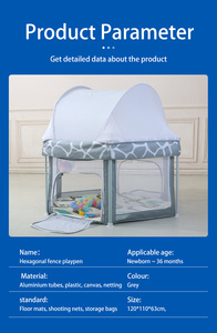 Corralito de Seguridad para Bebés 2024, Nuevo Diseño, <span class=keywords><strong>Plegable</strong></span>, de Acero, para Interiores, con Tapete, Barrera de Seguridad para Bebés, Muebles - Product Image 5