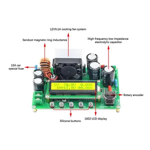 DPX800S 부스터 모듈 CNC 부스트 전원 공급 장치 모듈 DC-DC 부스터 변환기 보드 12V-120V 0-15A 조정 가능한 MPPT DPX800S