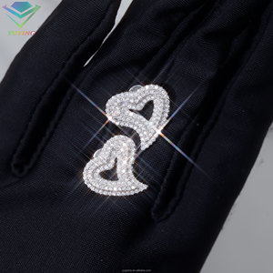 Pendientes de diseño nuevo, chapados en oro, plata de ley 925, pasan la prueba del diamante, certificado GRA, moissanita VVS, regalo para mujer, en stock. - Product Image 6