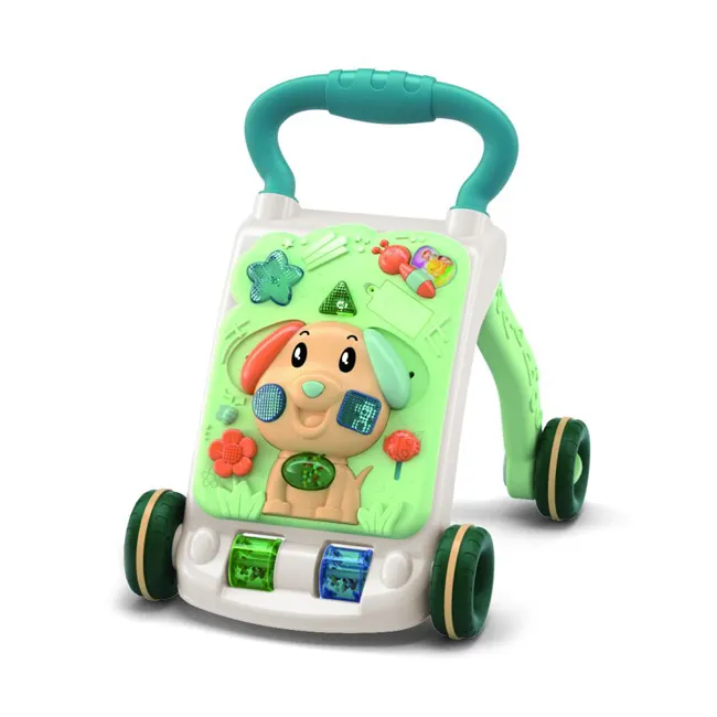 Güvenli el itme öğrenmek yürüyüş oyuncak eğitim oyun paneli sıcak satış çok fonksiyonlu bebek yürüteci HC599903