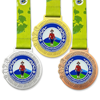 Médaille de sport personnalisée en alliage de zinc moulé sous pression pour la course, trophée de finisseur, compétition, échantillon gratuit, logo personnalisé