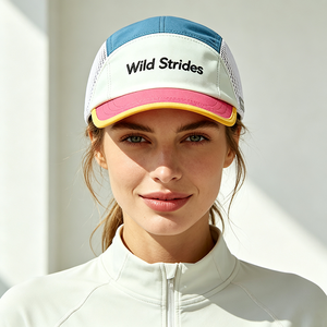 Gorra Deportiva de 5 Paneles con Bloques de Color, Ligera, de Secado Rápido, UPF50+, Unisex, para Senderismo, Viajes, Maratón, Verano - Product Image 1