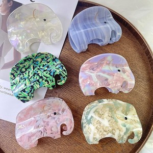 Pince à cheveux personnalisée Qian Jin en forme d'éléphant mignon pour jeunes filles, nouvelle arrivée, accessoire en acétate pour coiffures quotidiennes - Product Image 1