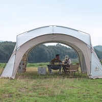 Tente dôme géodésique haut de gamme pour l'extérieur, auvent pare-soleil, kit complet de camping, tissu Oxford imperméable 2000-3000mm, quatre saisons