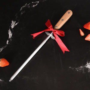 Juego de cuchillos de Chef con afilador 2021 Artículo de regalo Nueva llegada Knight Series 8 pulgadas Juego de dos piezas Cocina Corte Alimentos Cebra Madera - Product Image 3