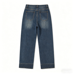 Pantalones Vaqueros Anchos <span class=keywords><strong>de</strong></span> <span class=keywords><strong>Mujer</strong></span> con Diseño Curvo <span class=keywords><strong>de</strong></span> Pierna, Estilo Cimitarra, <span class=keywords><strong>de</strong></span> Algodón Pesado, Moda Urbana, Jeans <span class=keywords><strong>de</strong></span> <span class=keywords><strong>Mujer</strong></span> - Product Image 4