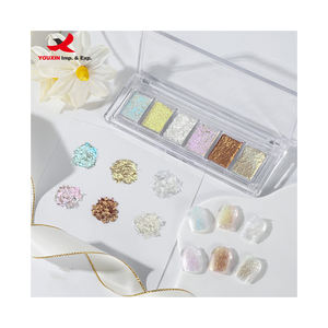 Poudre de paillettes pour ongles solide, effet opale brillant, 6 couleurs, irisée, réfléchissante, de haute qualité, décoration de paillettes - Product Image 6