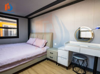 Maison conteneur extensible de luxe en acier préfabriqué, 20 pieds, 40 pieds, deux chambres