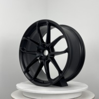 Jantes en alliage d'aluminium moulé noir multi-rayons personnalisées de 18 à 22 pouces, jantes personnalisées 5x112/120 pour voitures particulières