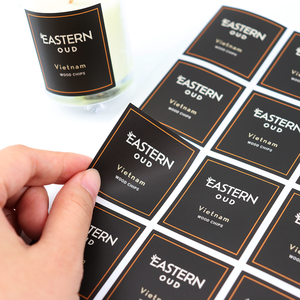 Lüks Logo altın folyo damgalama ürün etiketleri özel baskılı etiket su geçirmez kozmetik etiket - Product Image 3